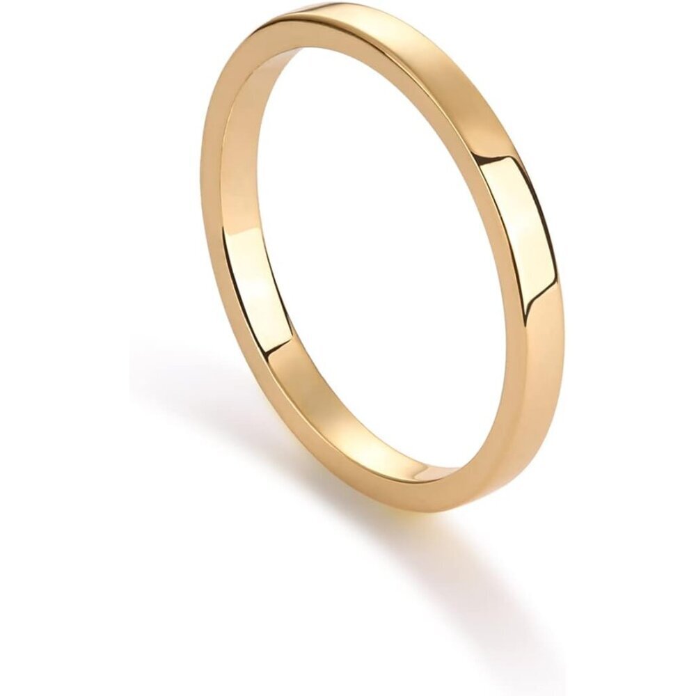 14K Gold Plated Twist Stacking Ring for Women Minimalist Gift Jewelry